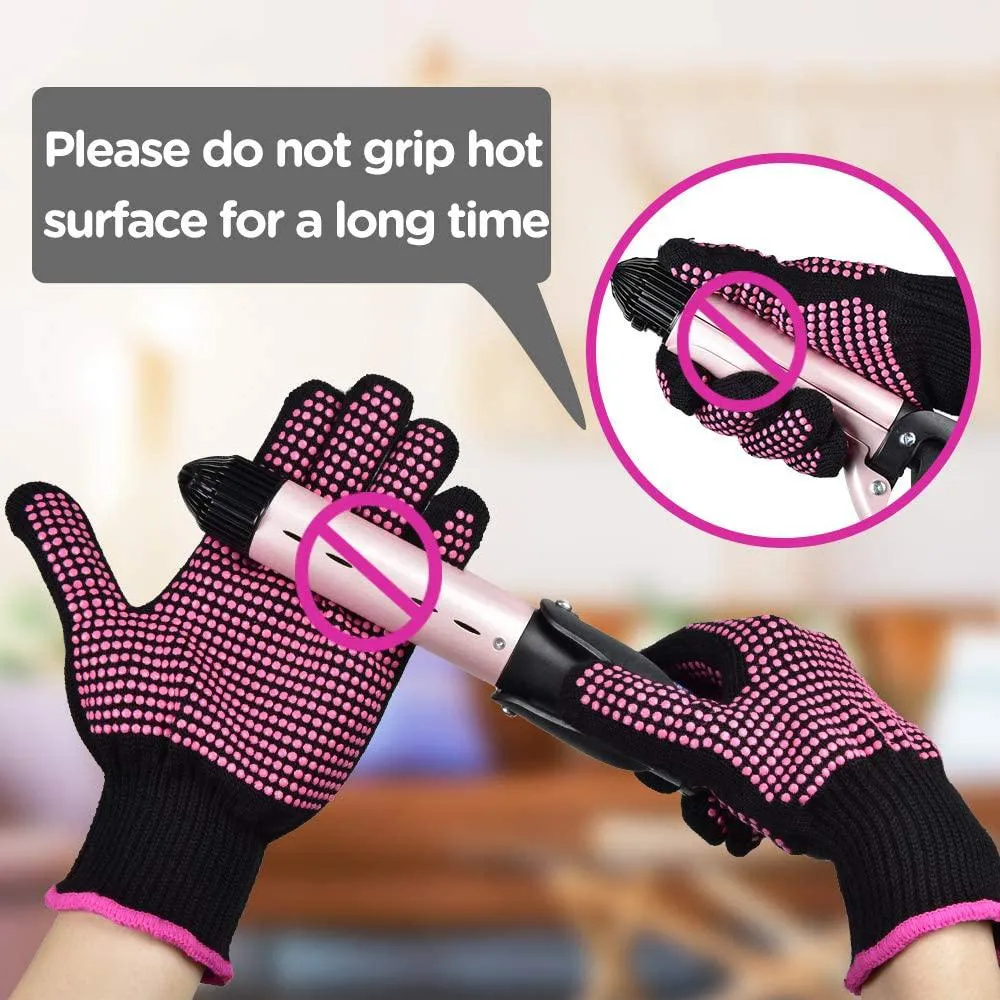 2-Pack: Heat Resistant Gloves with Silicone Bumps