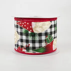 2.5" Buffalo Plaid Christmas Gnomes Ribbon (10 Yards)