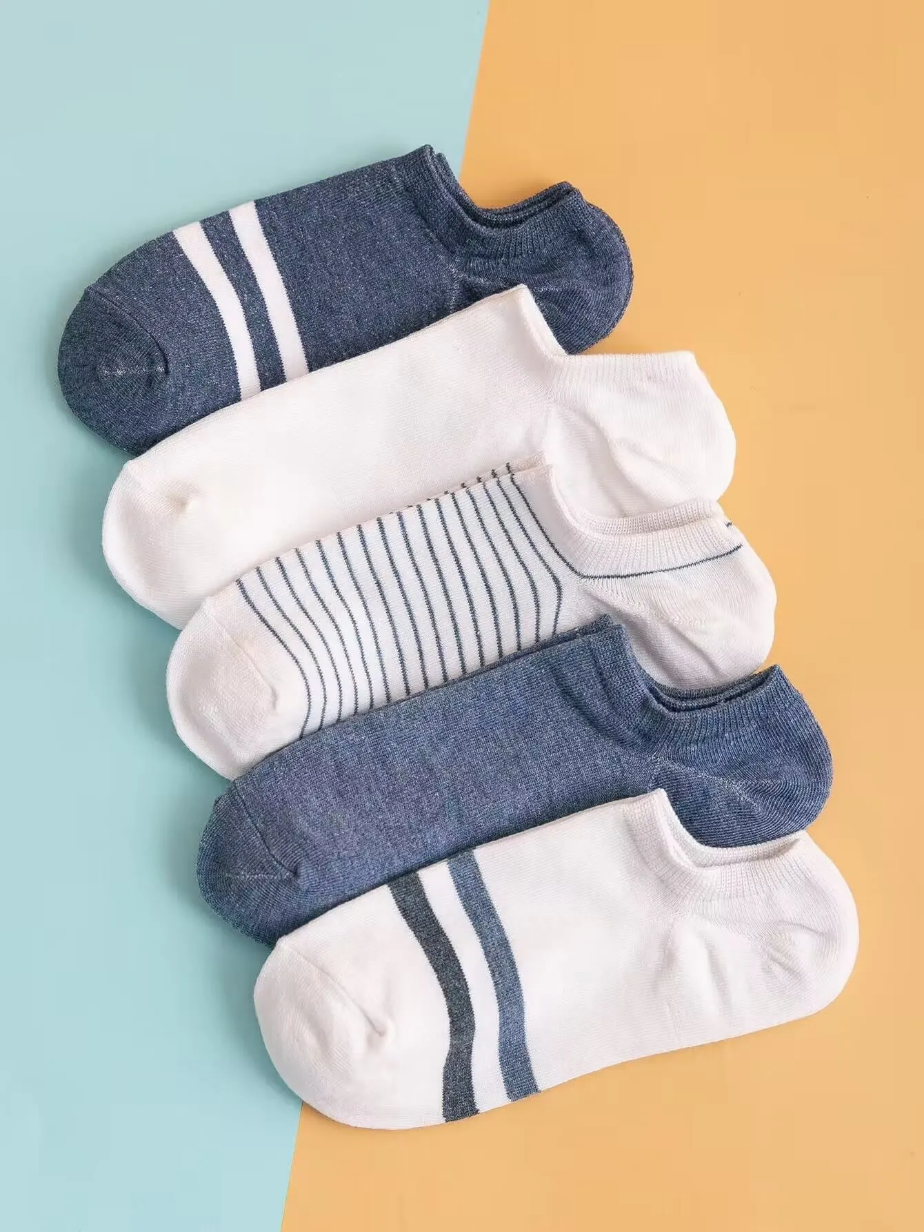 5pairs Striped Ankle Socks for Women Fun Socks Funky Socks Novelty Socks