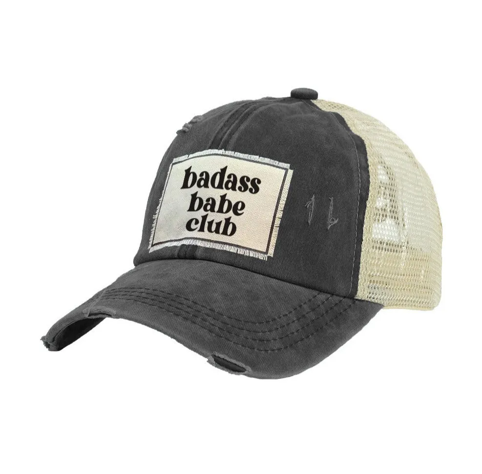 Badass Babe Club - Vintage Distressed Trucker Adult Hat