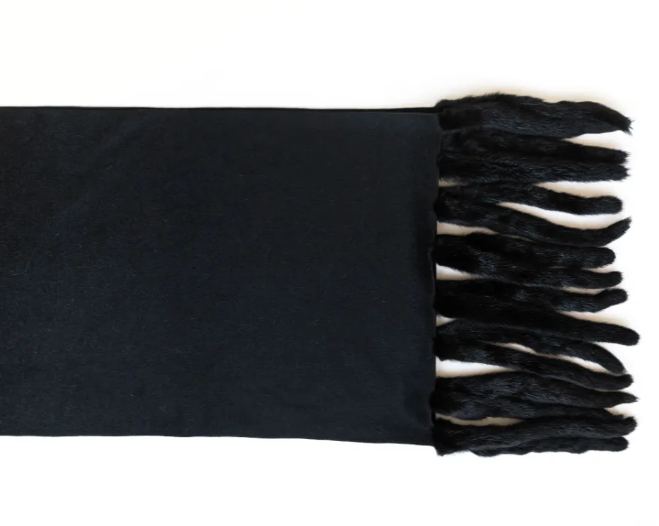 Black Widow Fur Shawl