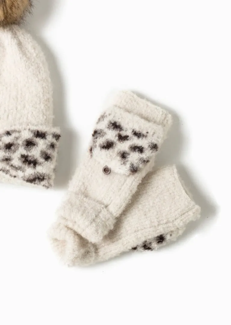 Boucle Leopard Mittens - FINAL SALE