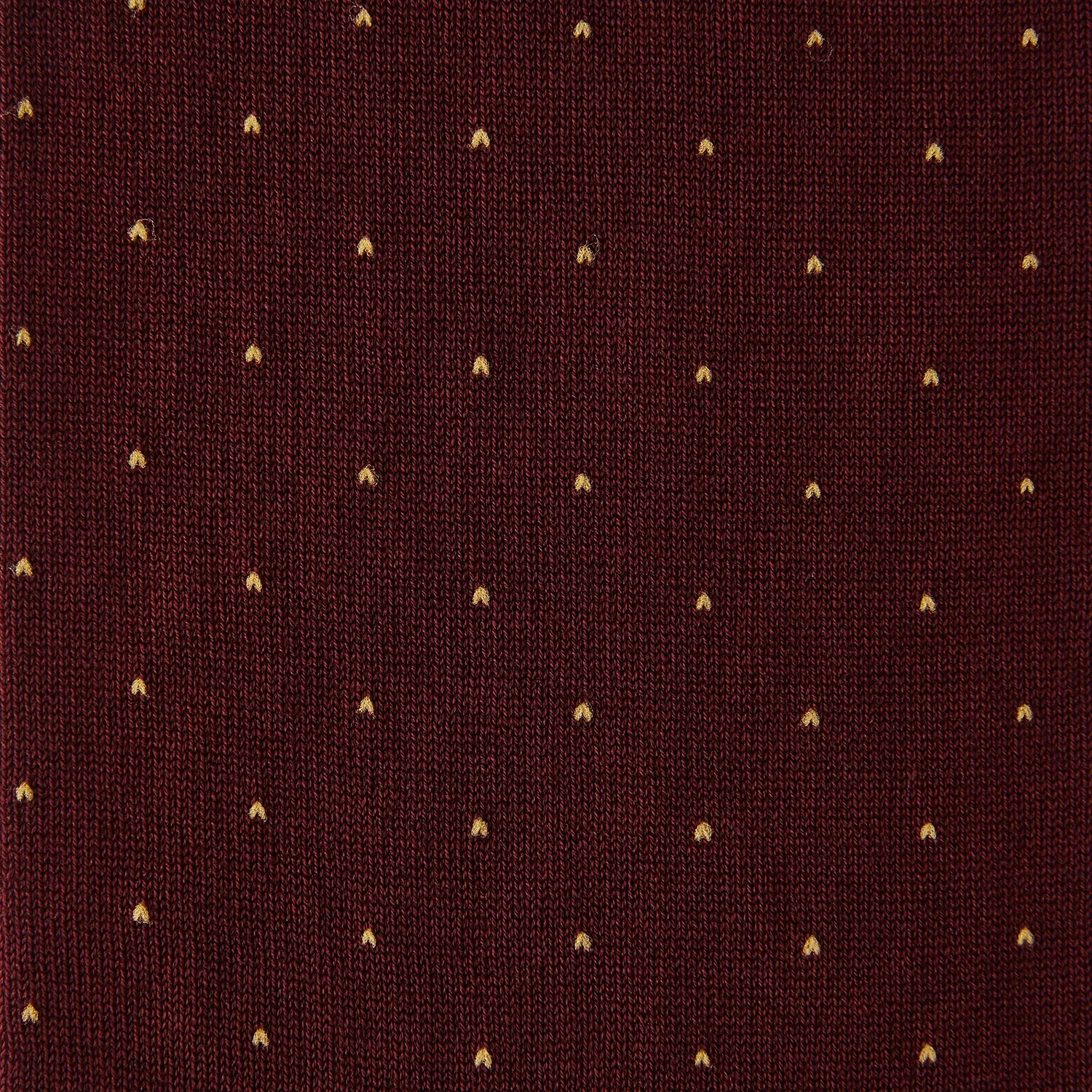 Burgundy and Gold Polka Dot Cotton Mid-length Socks