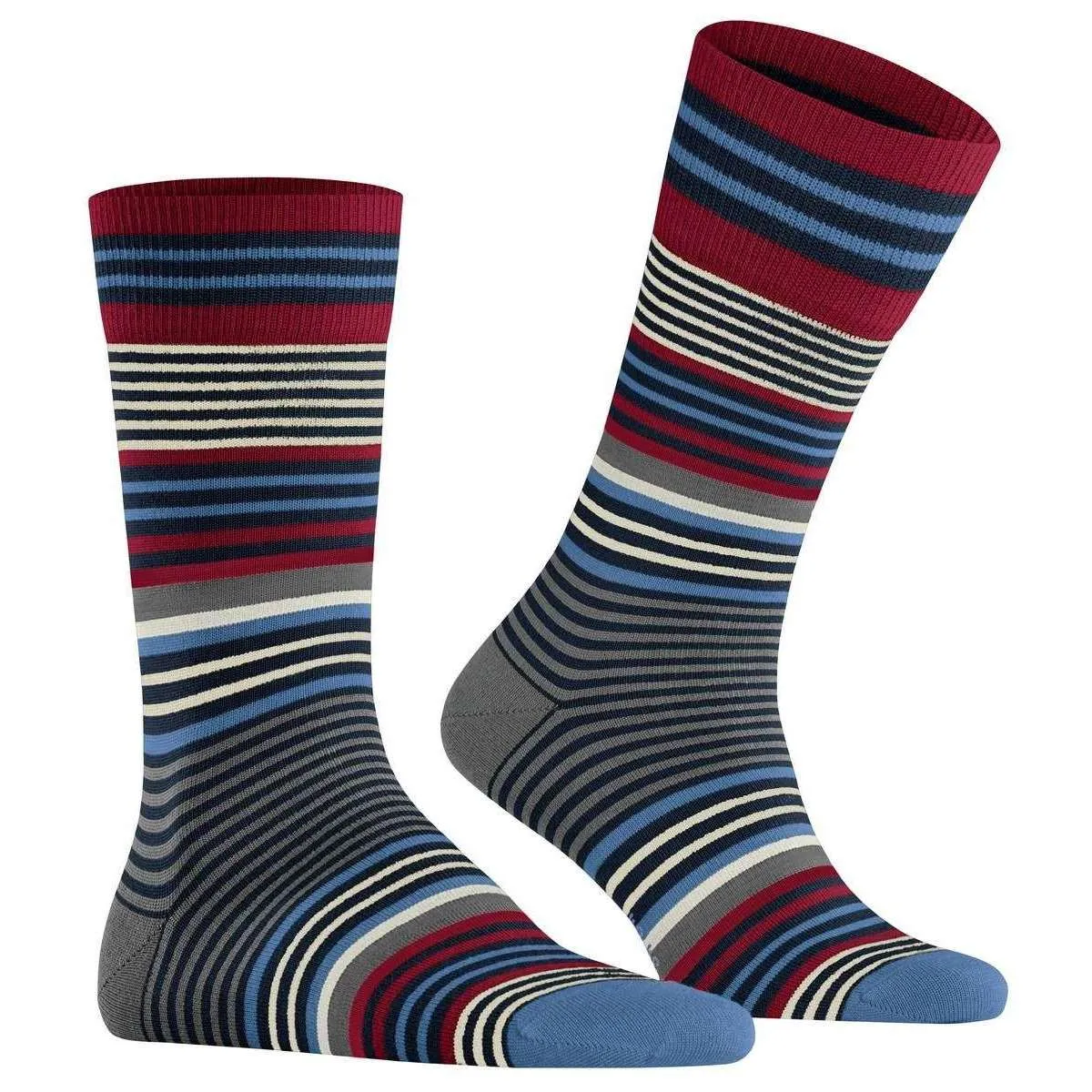 Burlington Stripe Socks - Marine Blue