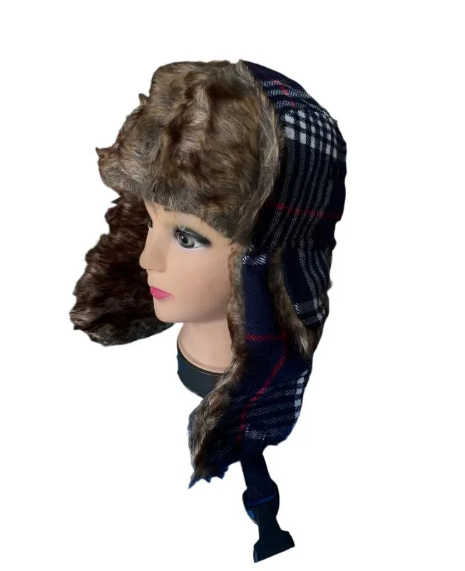 Casual Plaid Bomber Aviator Hats Wholesale