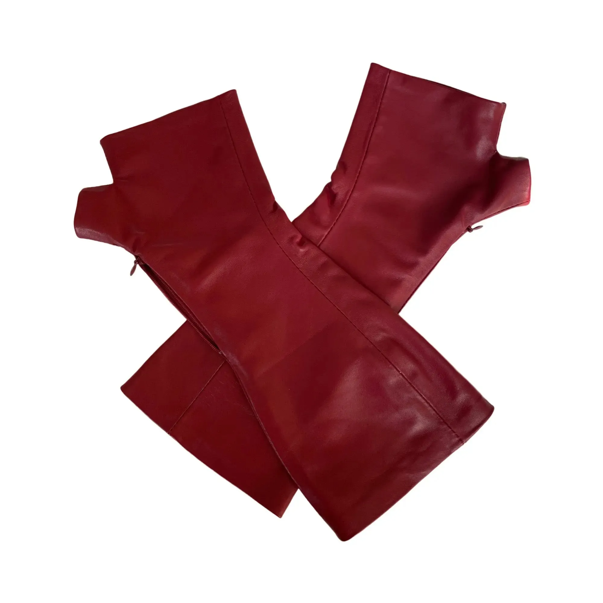 Cherry Napa Long Gloves – Elegant Leather Gloves for Superior Warmth and Style