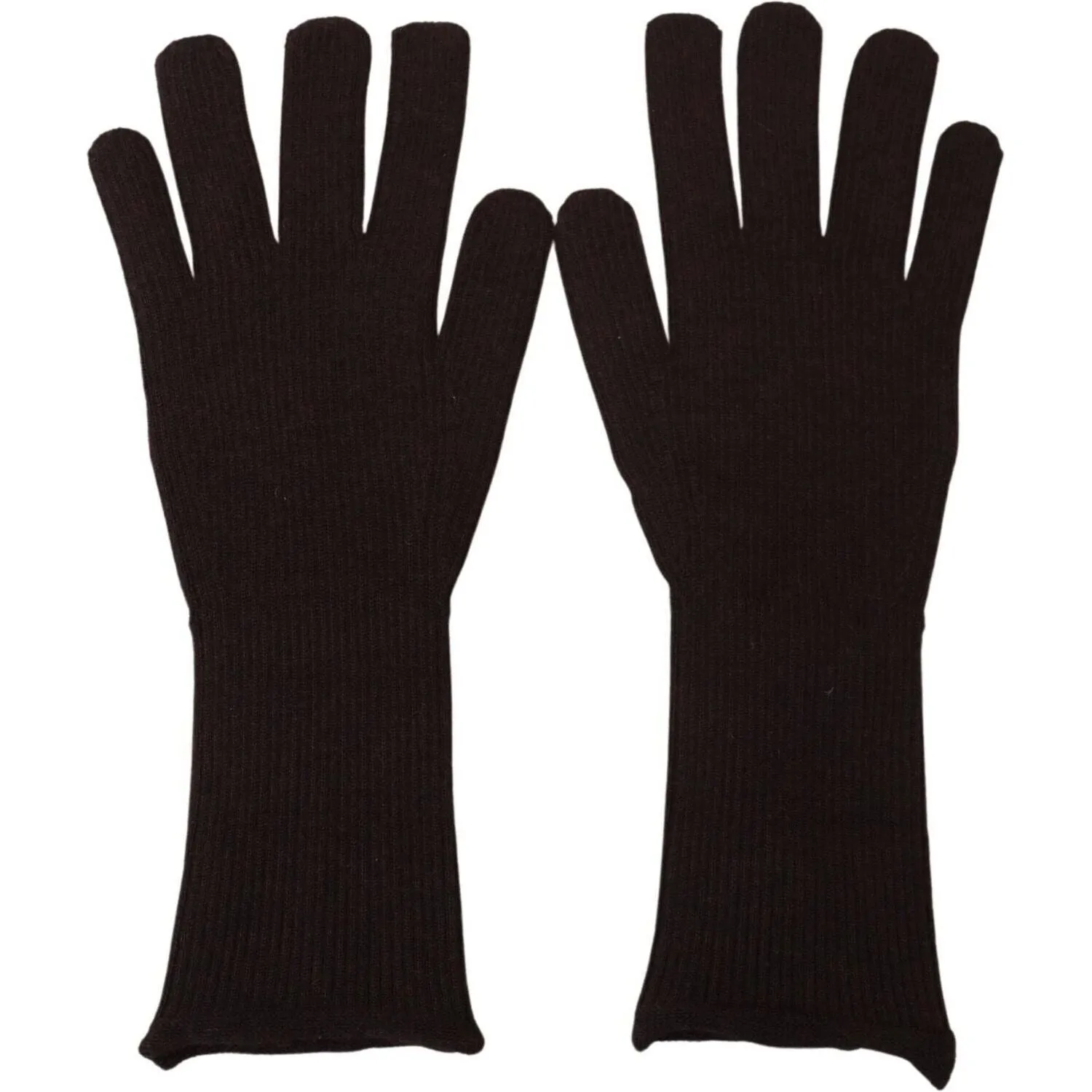 Dolce & Gabbana Elegant Silk Cashmere Brown Gloves