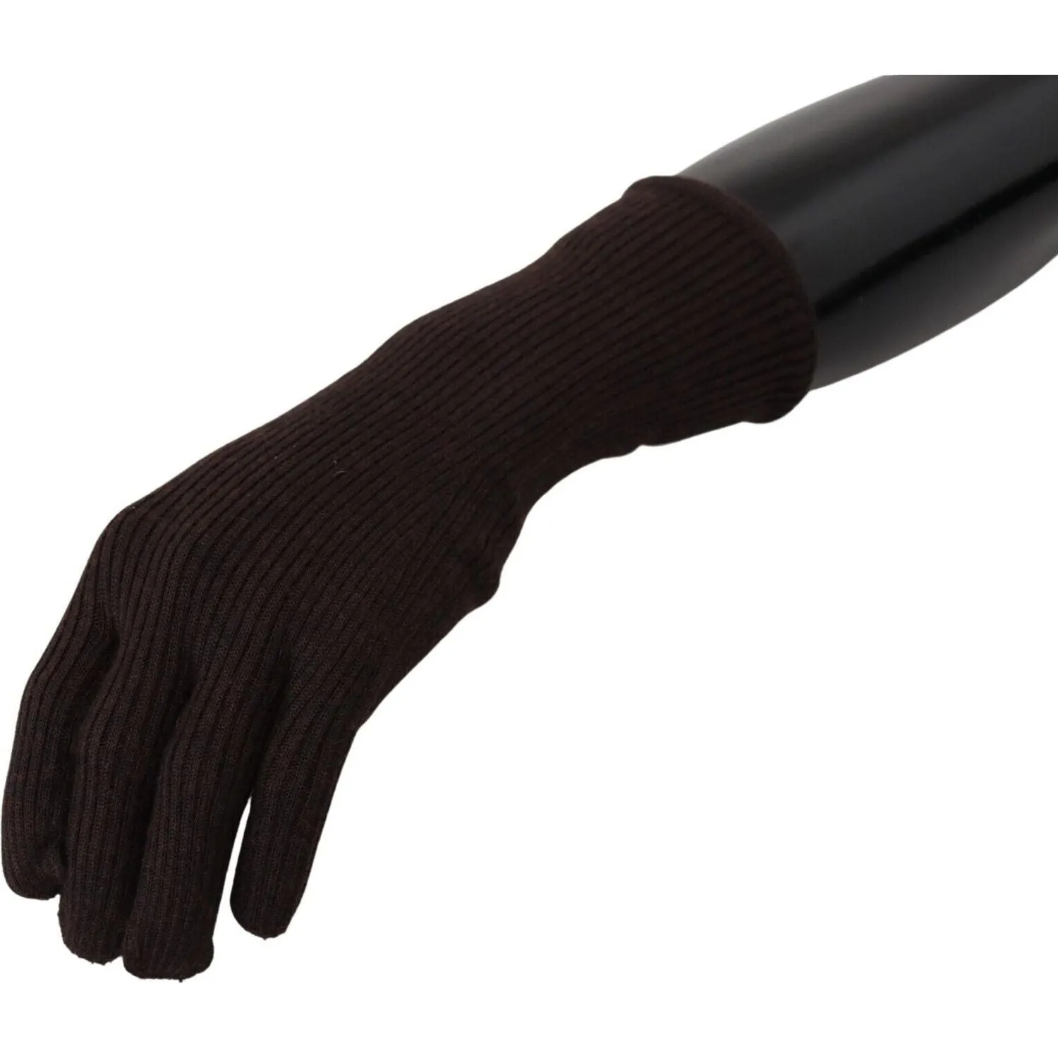 Dolce & Gabbana Elegant Silk Cashmere Brown Gloves