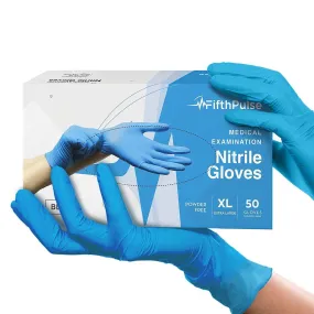 FifthPulse Blue Nitrile Disposable Gloves