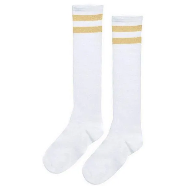 Gold Striped Knee Socks