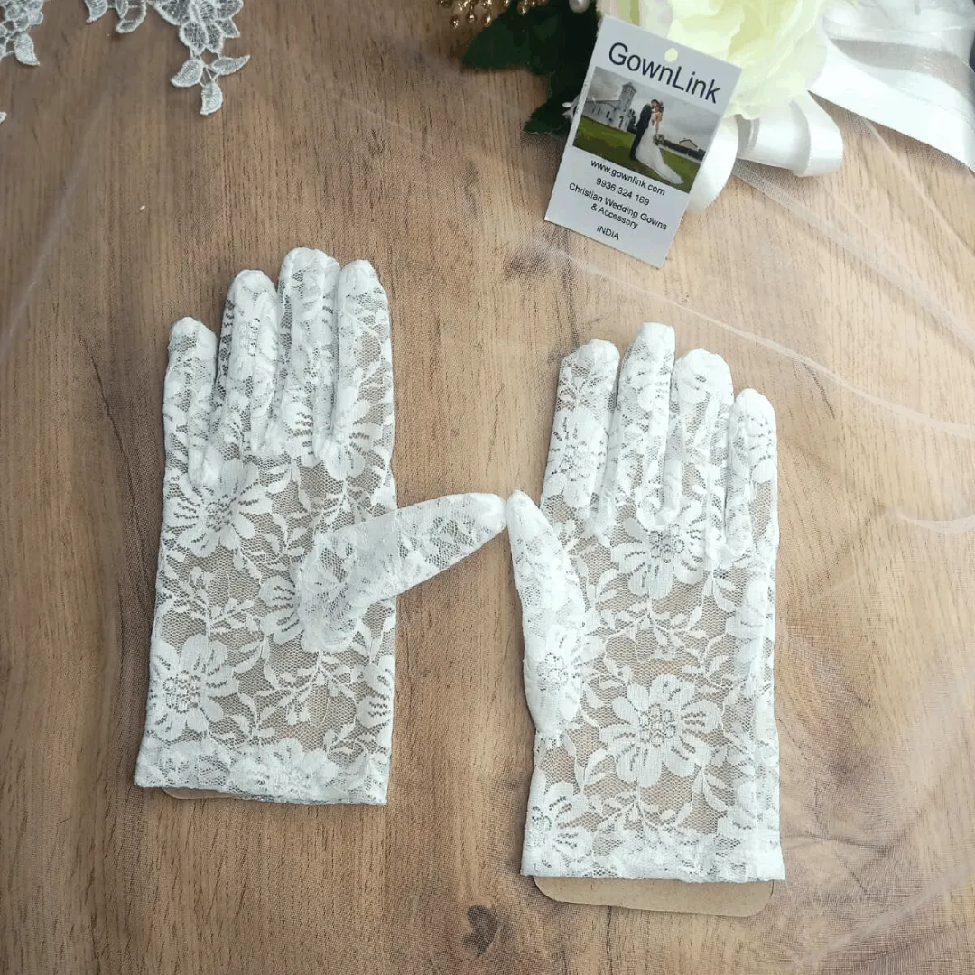 GownLink's Ineffably Gorgeous Bridal Gloves For Christian & Catholic Wedding  G25