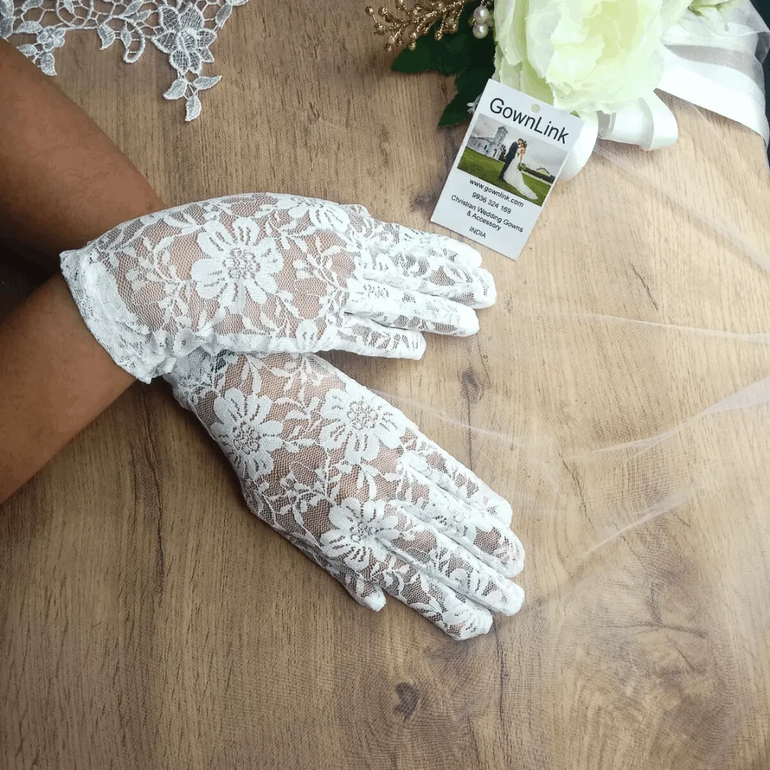 GownLink's Ineffably Gorgeous Bridal Gloves For Christian & Catholic Wedding  G25