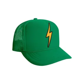 Kids Bolt Vintage Foam Trucker Hat (Kelly Green)