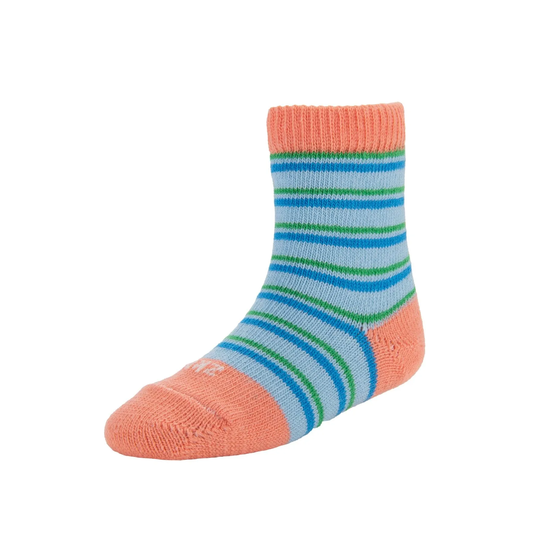 Kids - Pinstripes Organic Cotton Crew Socks - Sky