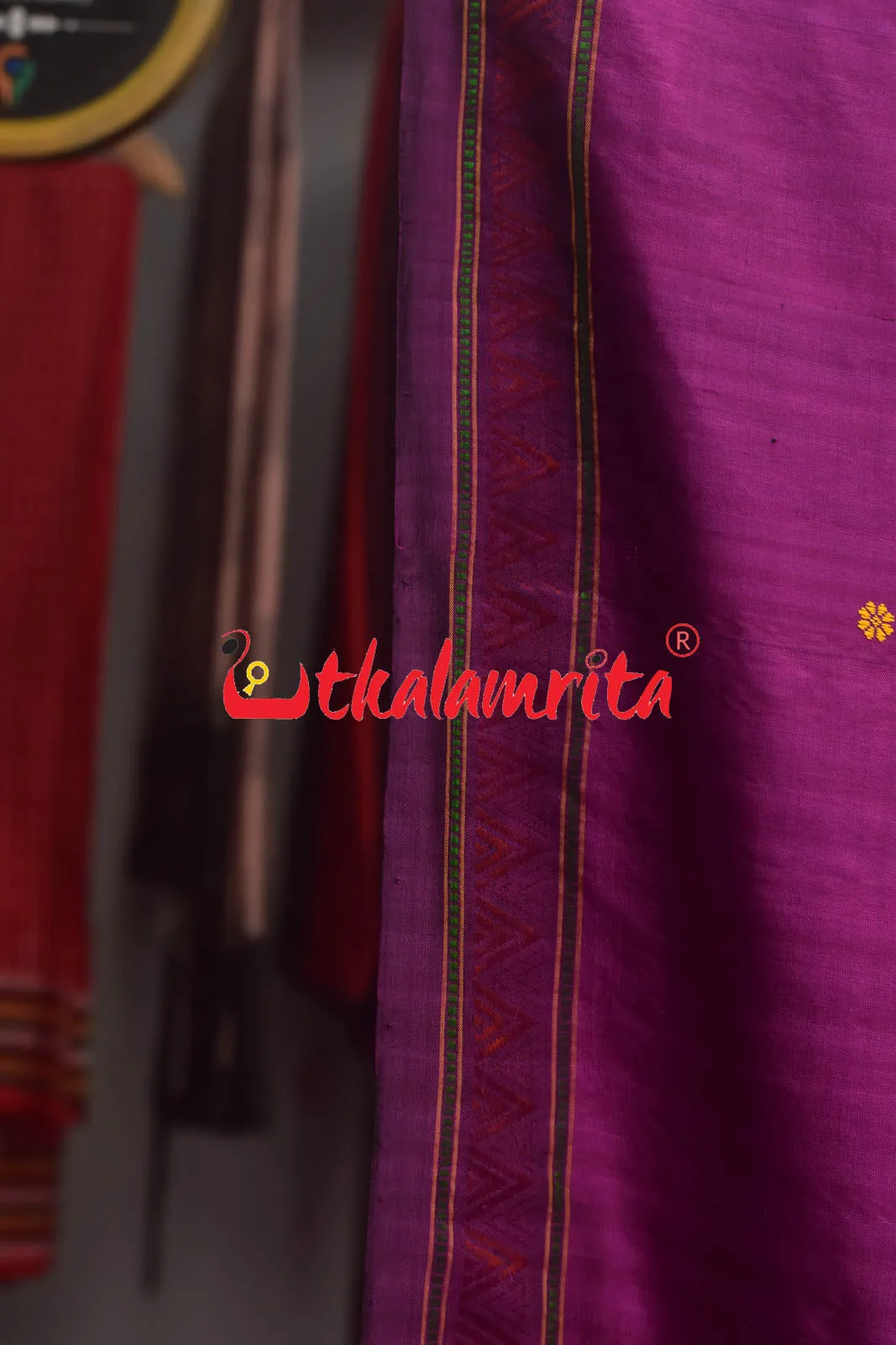 Magenta Beauty Dongria Silk Saree