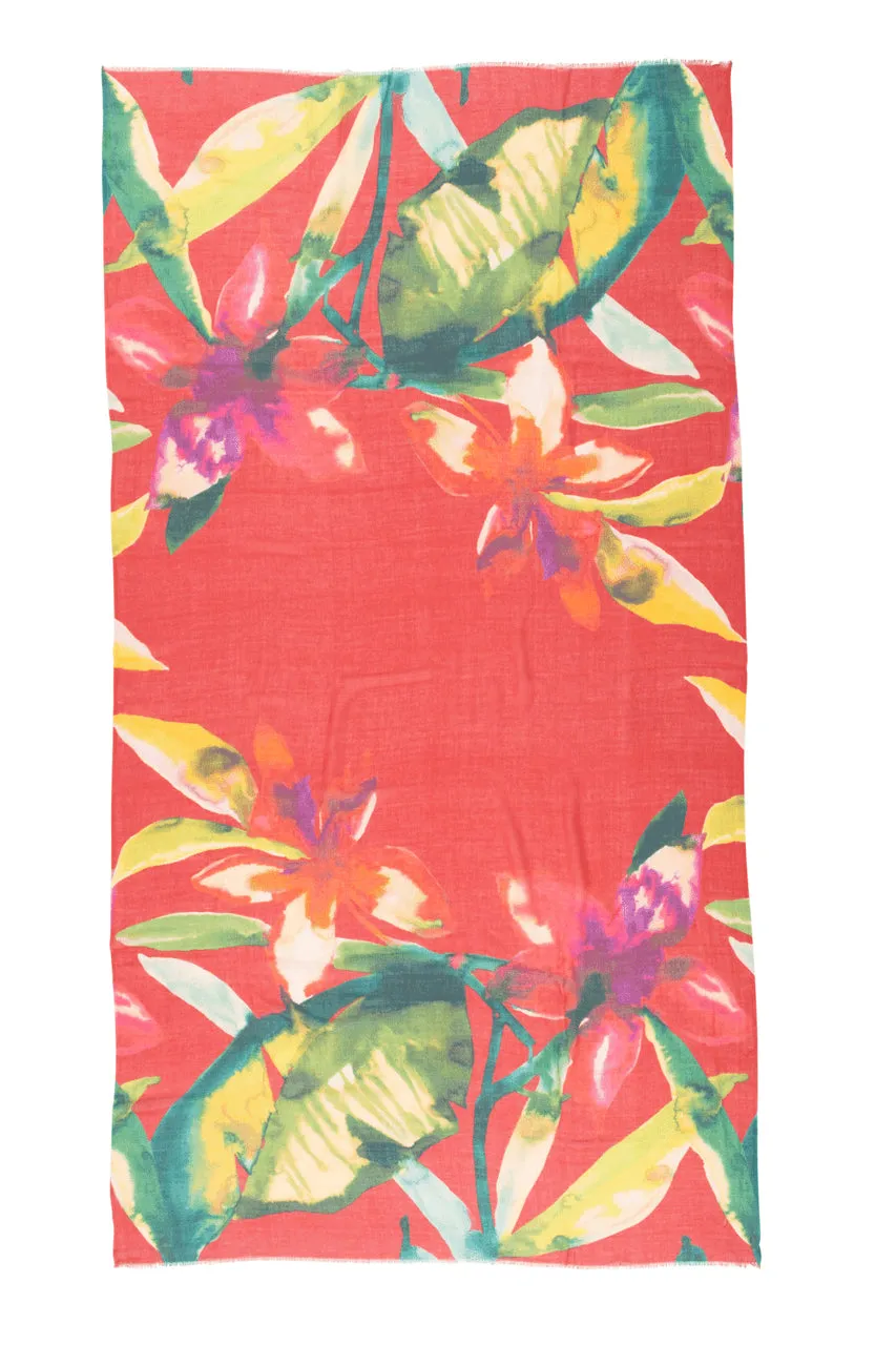 Mallorca Printed Cotton Silk Scarf