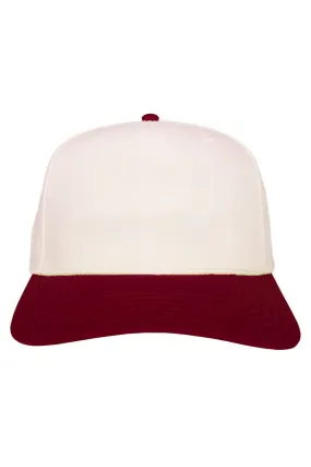 Maroon and Tan Two-Toned Vintage Hat