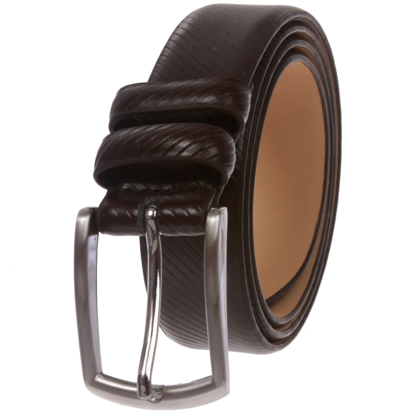 Men's 1 1/8" (30 mm) Classic Feather Edged Leather Dress Belt