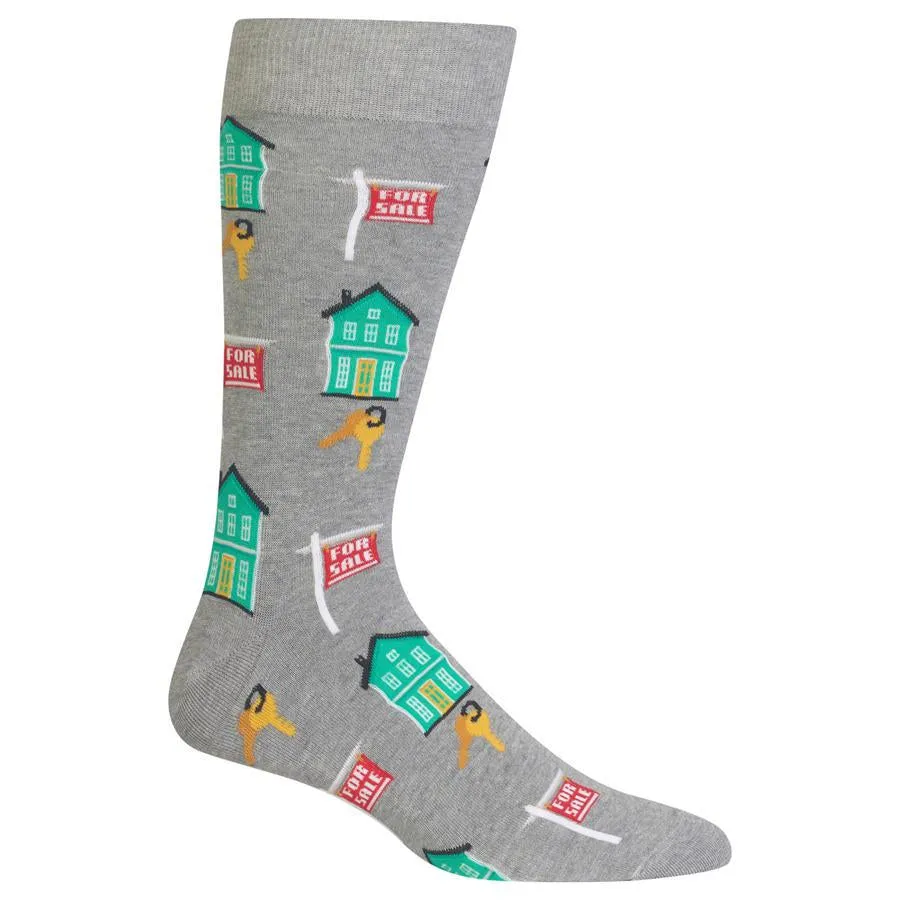 Men's Realtor Crew Socks/Gray Final Clearance