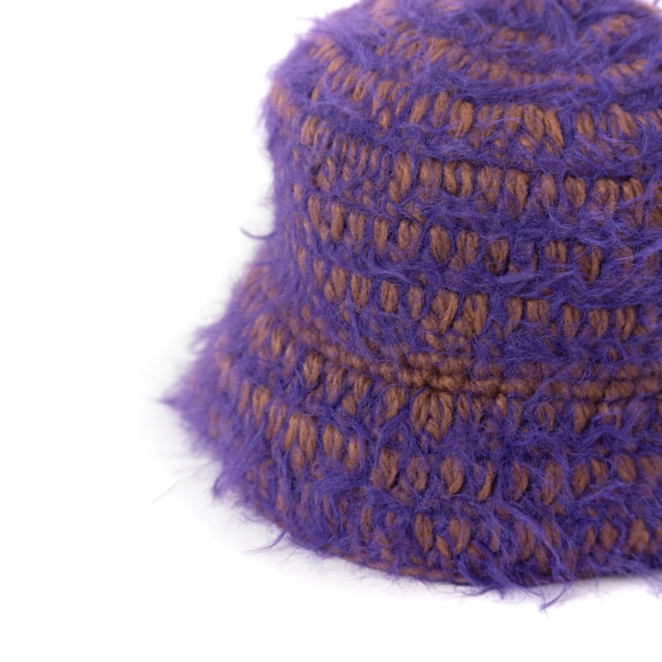 Mohair Purple Bucket Hat