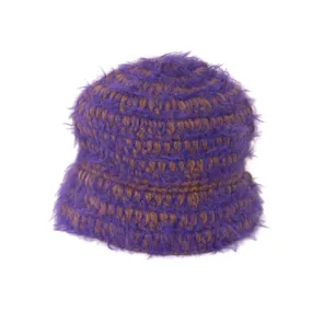 Mohair Purple Bucket Hat