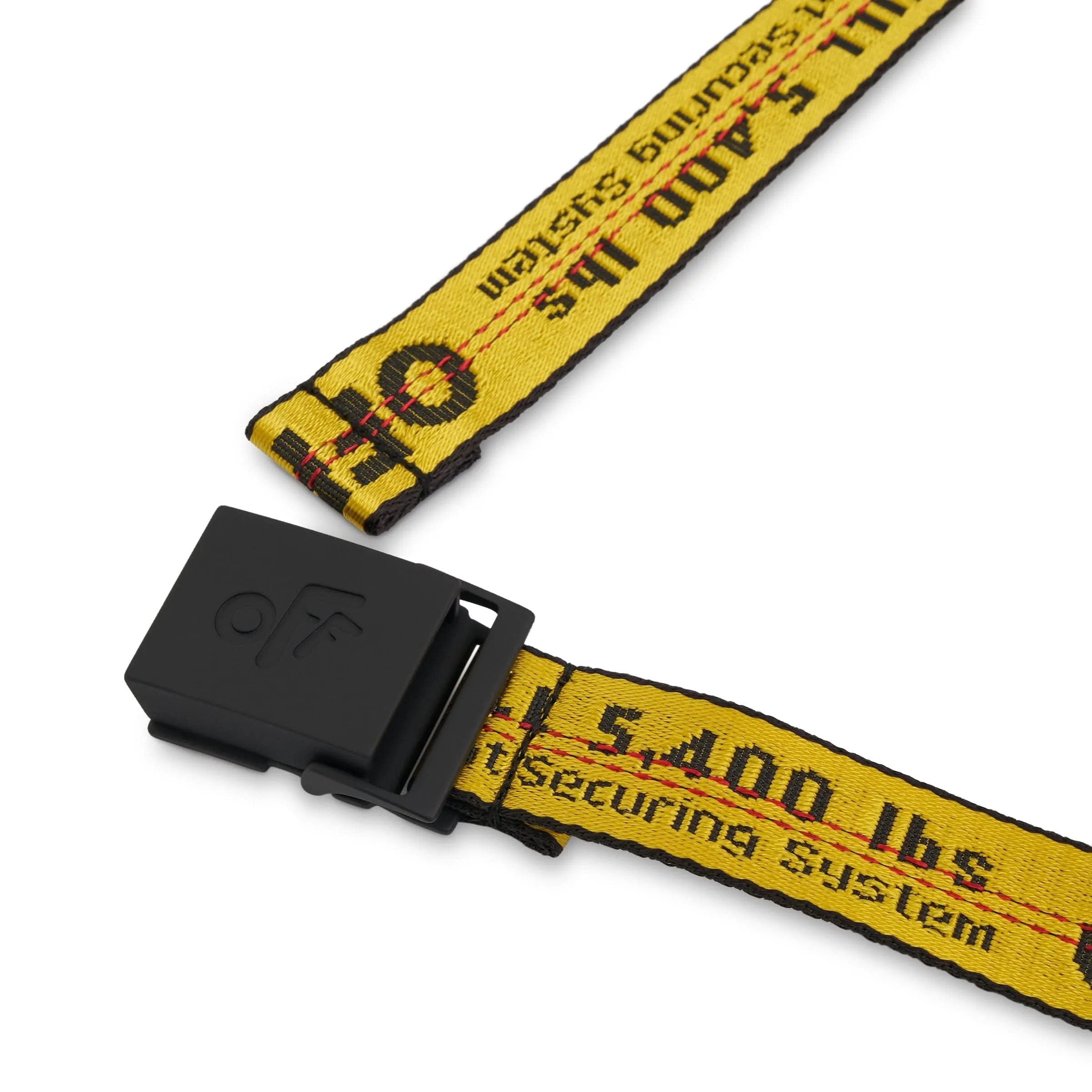 Off White Kids Classic Industrial Belt in Yellow/Black