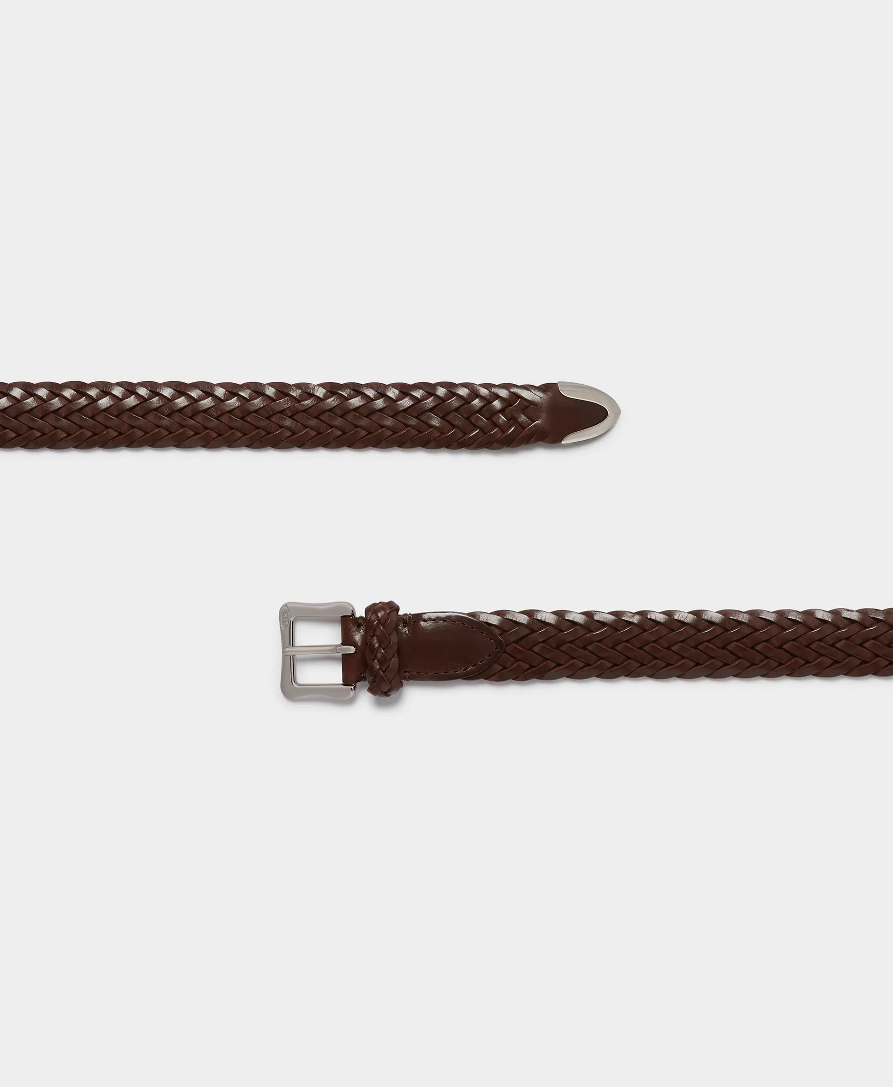 Plaited Belt with Envelope Buckle Tip End - 25mm