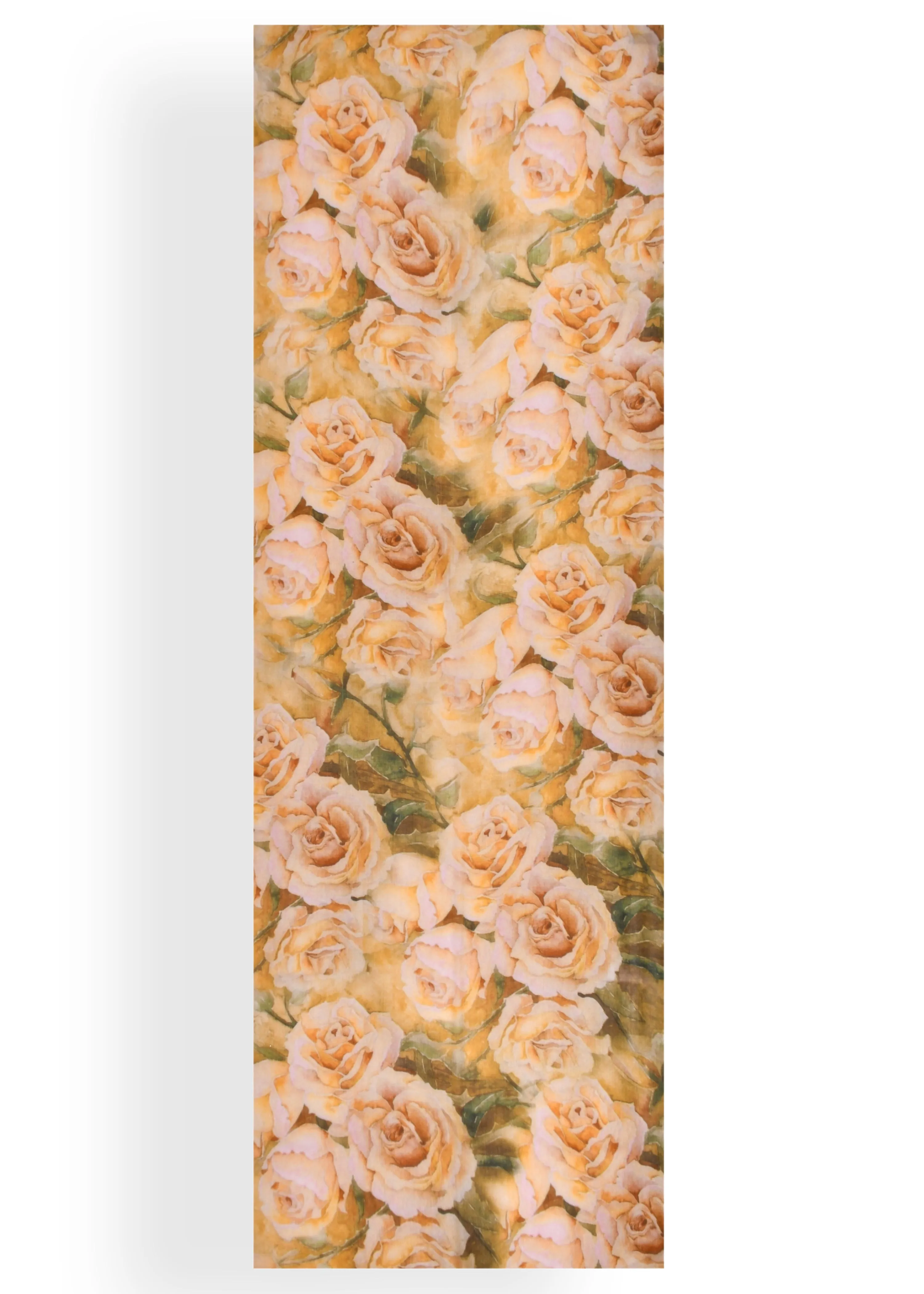 Printed Roses in Wool Silk