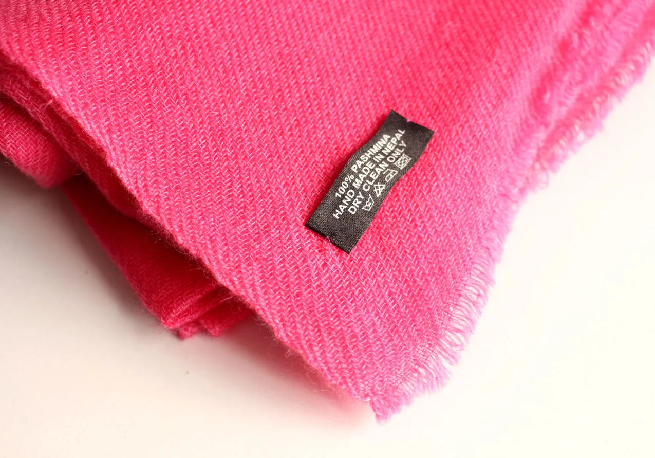 Pure Pashmina Shawl-Royal Pink