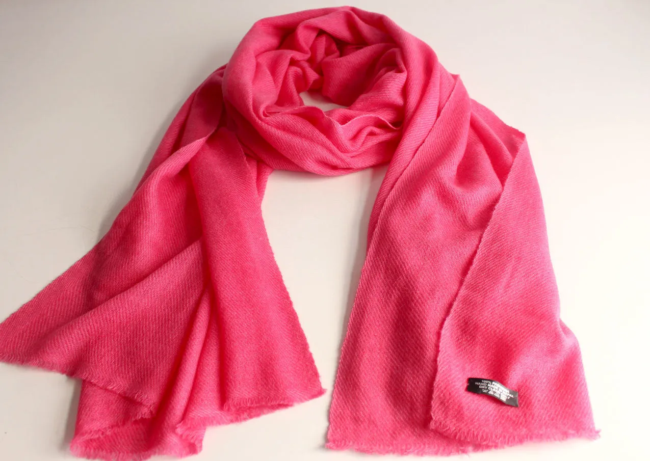 Pure Pashmina Shawl-Royal Pink