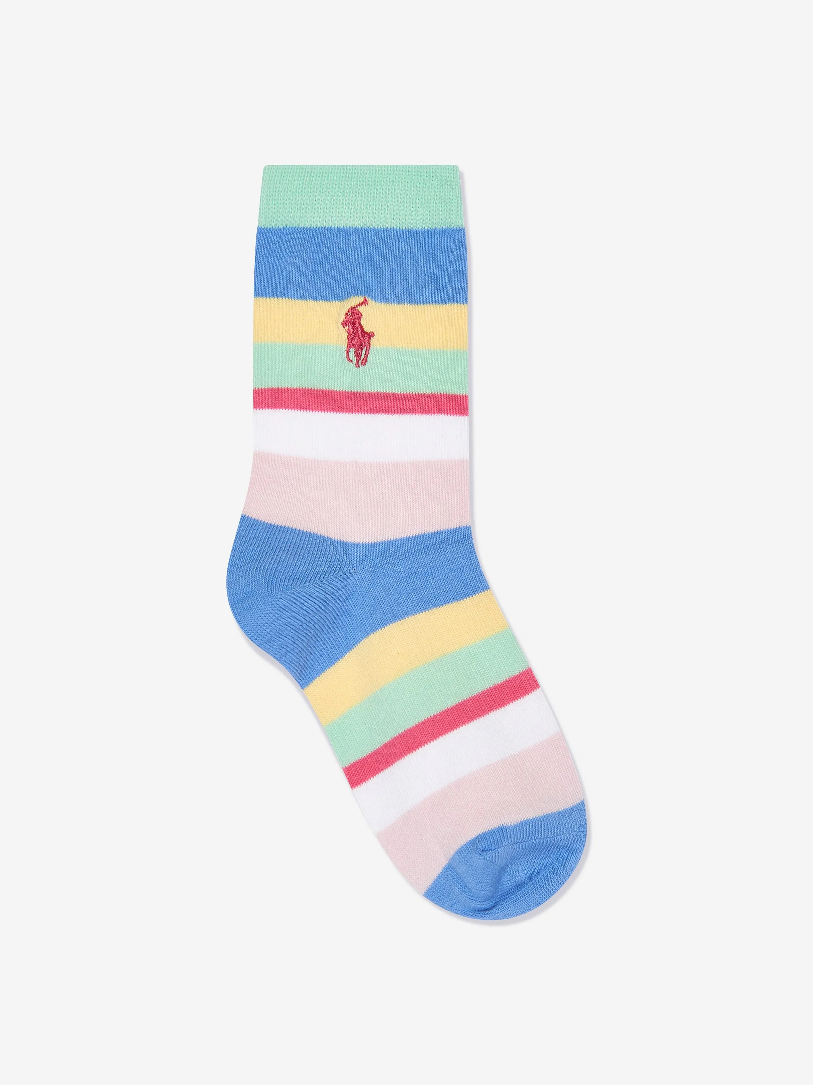 Ralph Lauren Girls Striped 3 Pack Socks Set in Multicolour