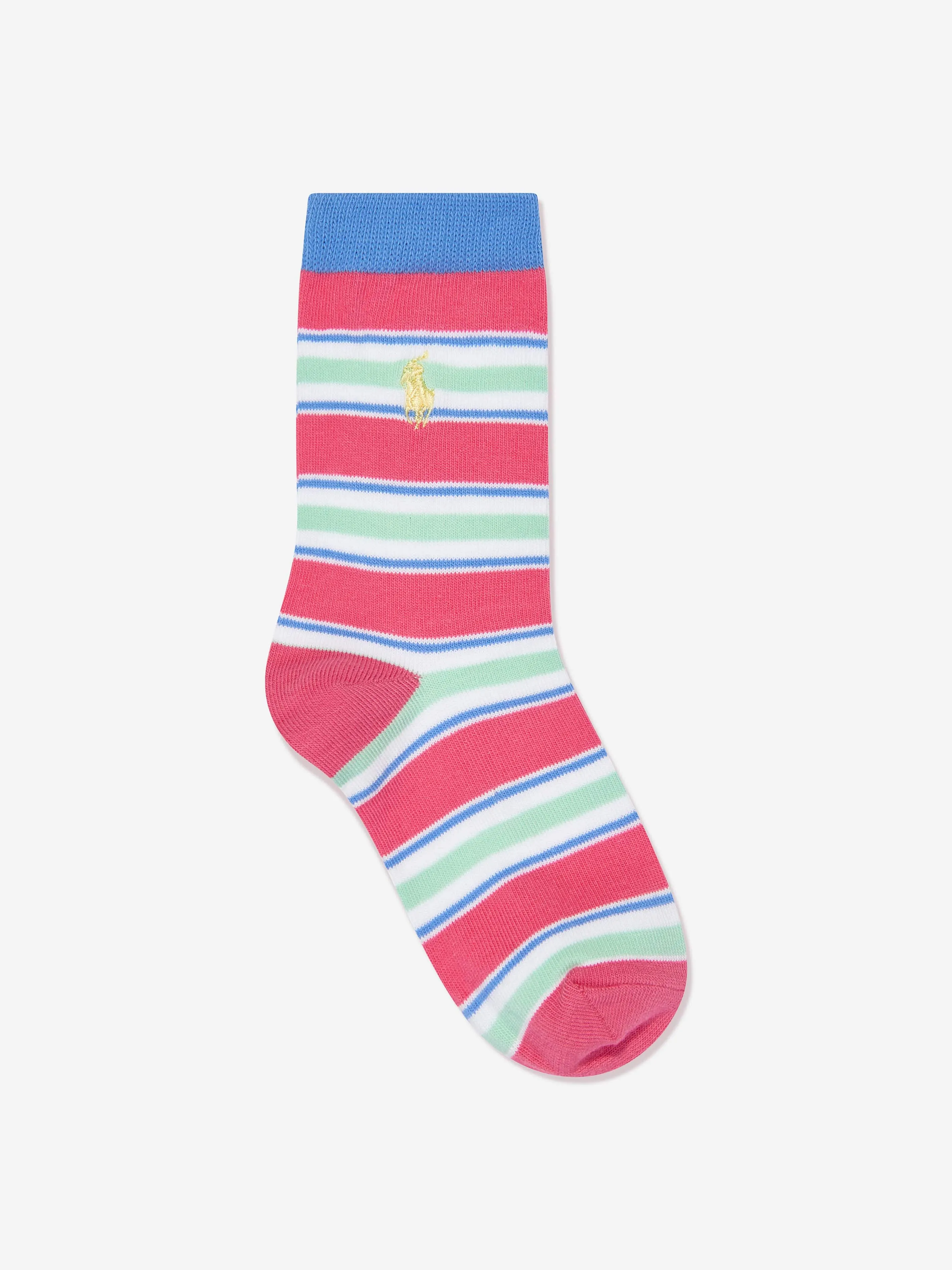 Ralph Lauren Girls Striped 3 Pack Socks Set in Multicolour