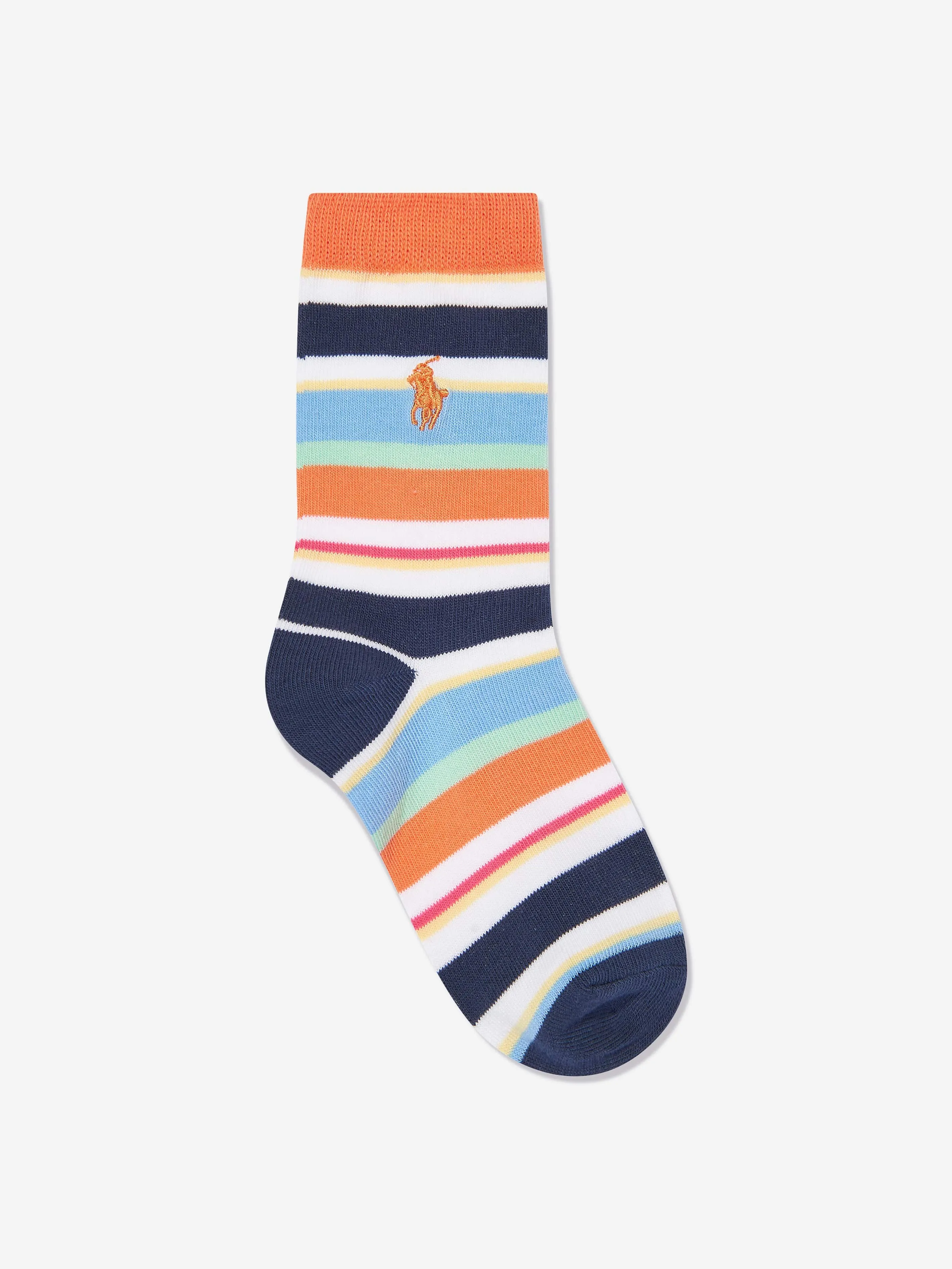 Ralph Lauren Girls Striped 3 Pack Socks Set in Multicolour