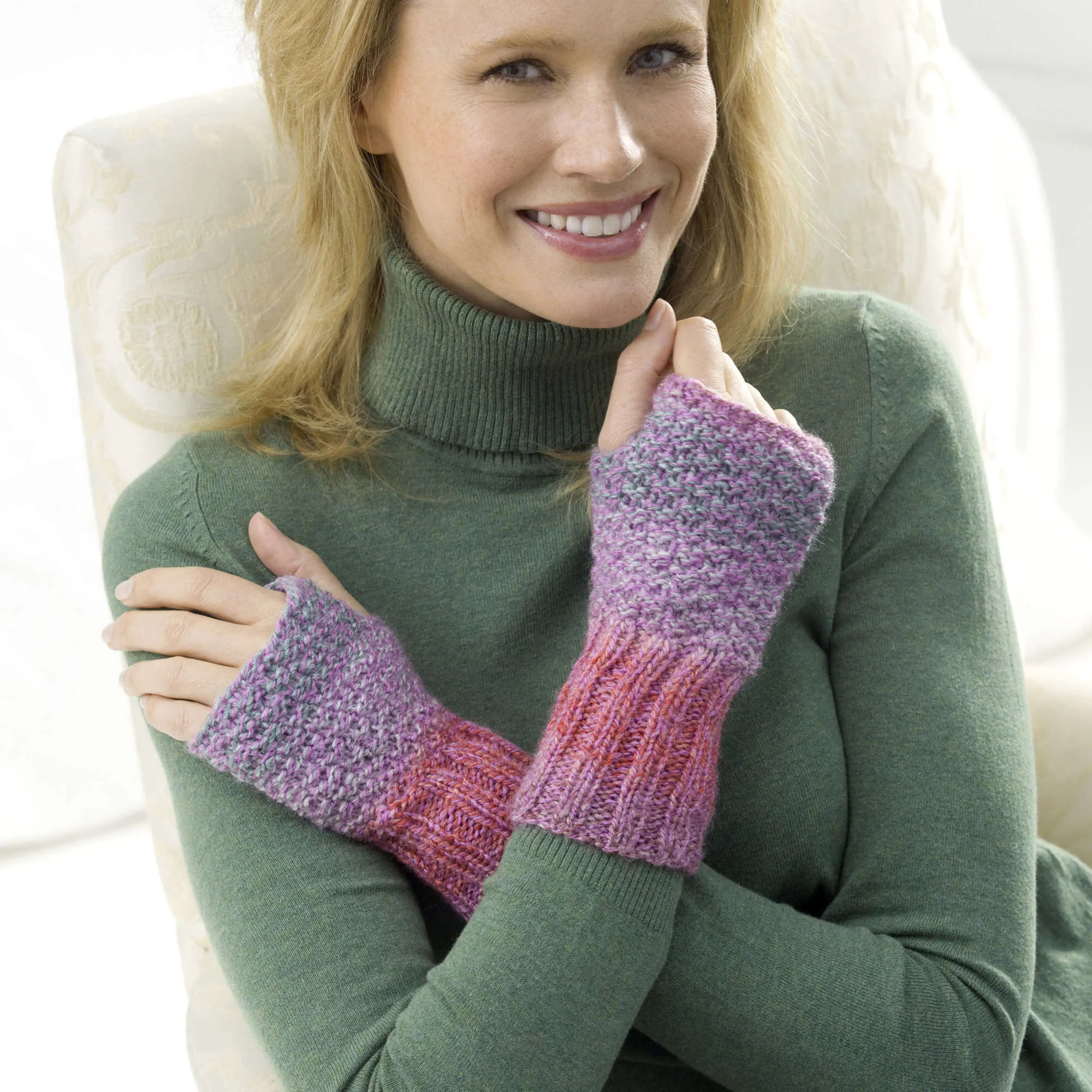 Red Heart Comfy Knit Wristers