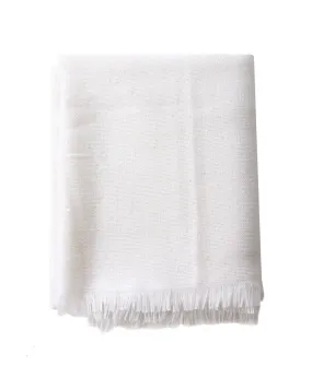 Silk Cashmere Diamond Scarf in White