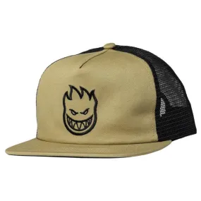 Spitfire Bighead Classic Mesh Trucker Snapback Hat Tan - Black