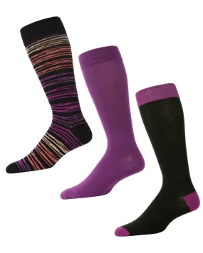 Stripe Rush Cotton Blend Crew Sock 3 Pack