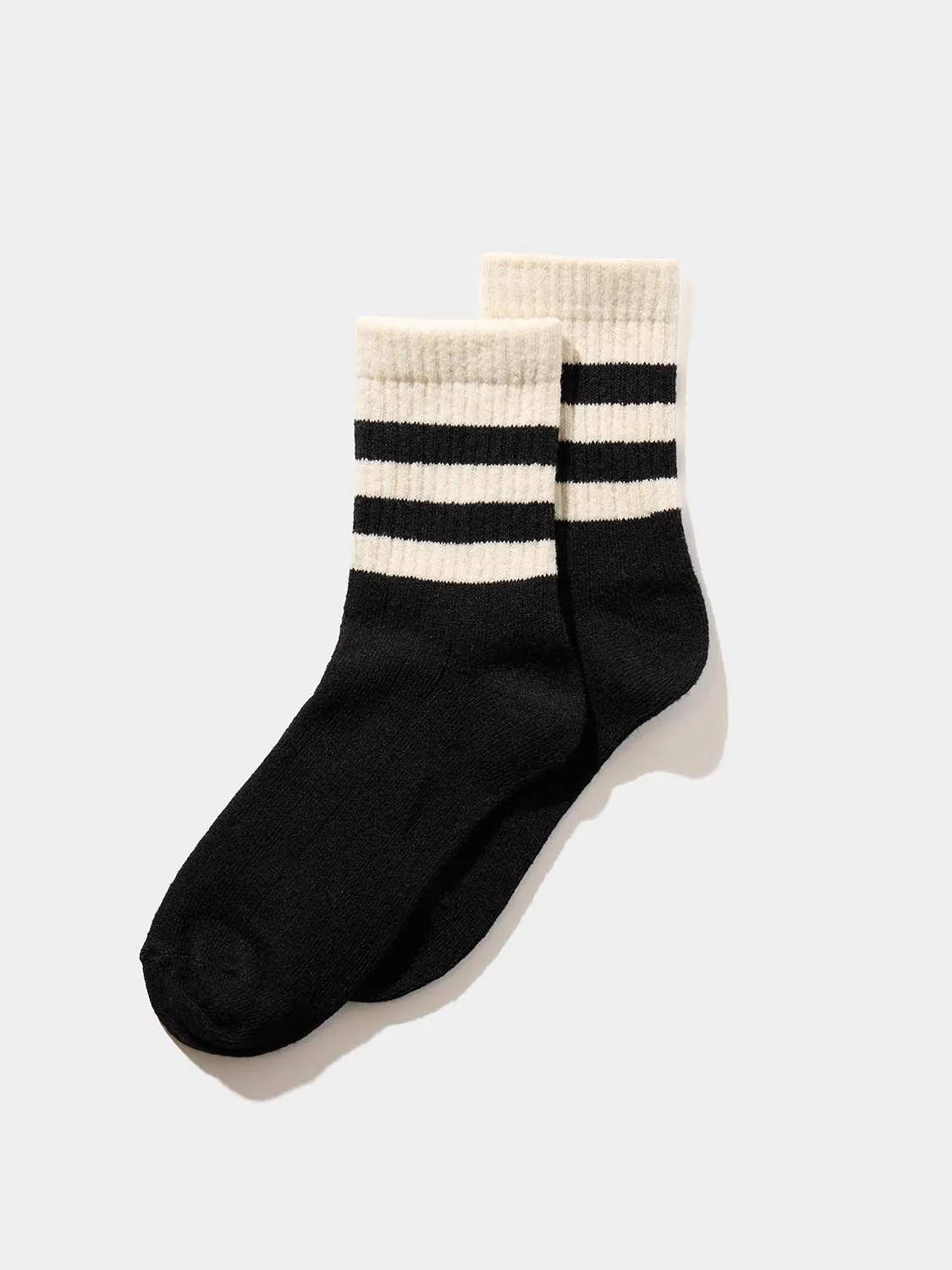 Striped Cuff Quarter Socks