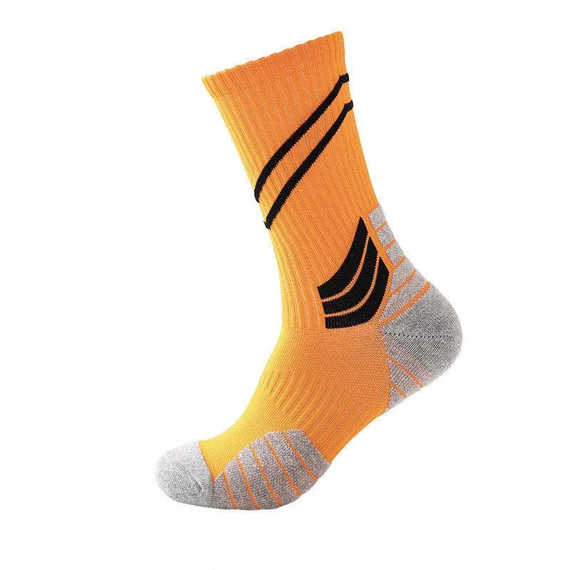 Striped Slash Sweat-Absorbent Non-Slip Basketball Socks