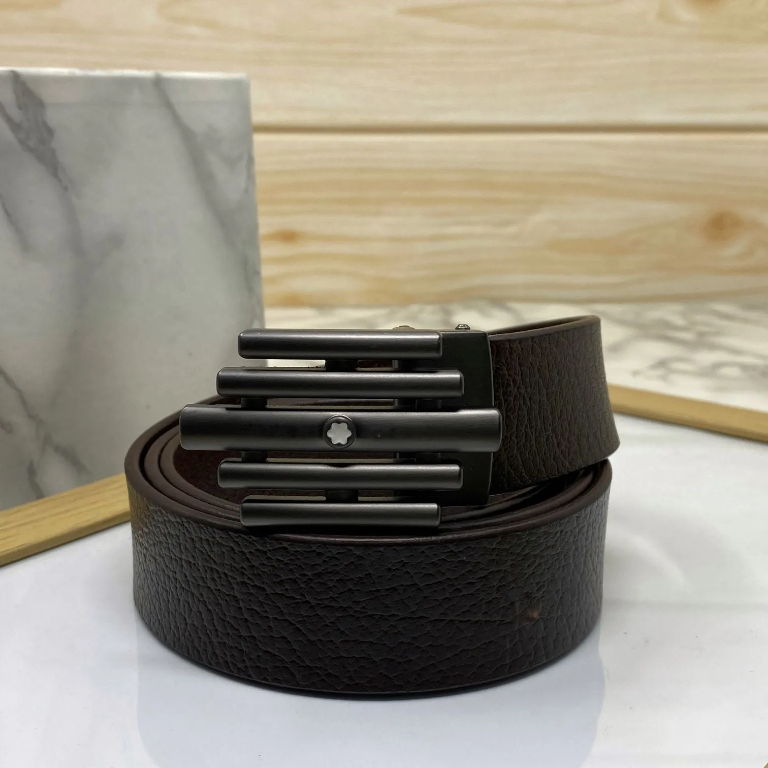 Stylish Formal Leather Strap Belt For Men-JonasParamount