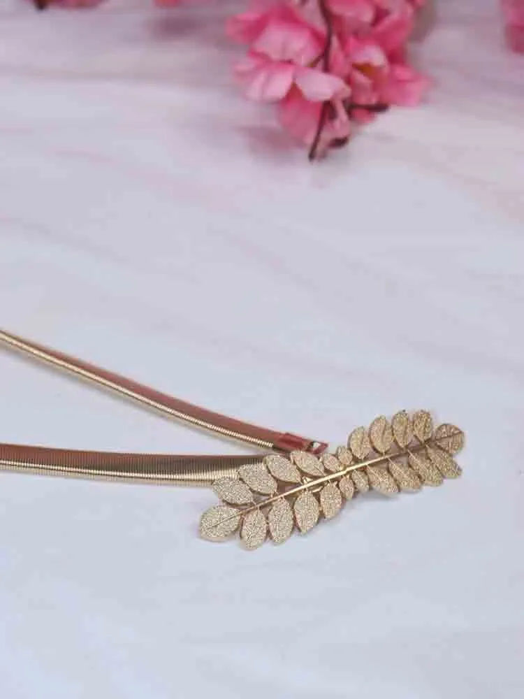 Stylish Stretch Belt for Women - Golden Skinny Design