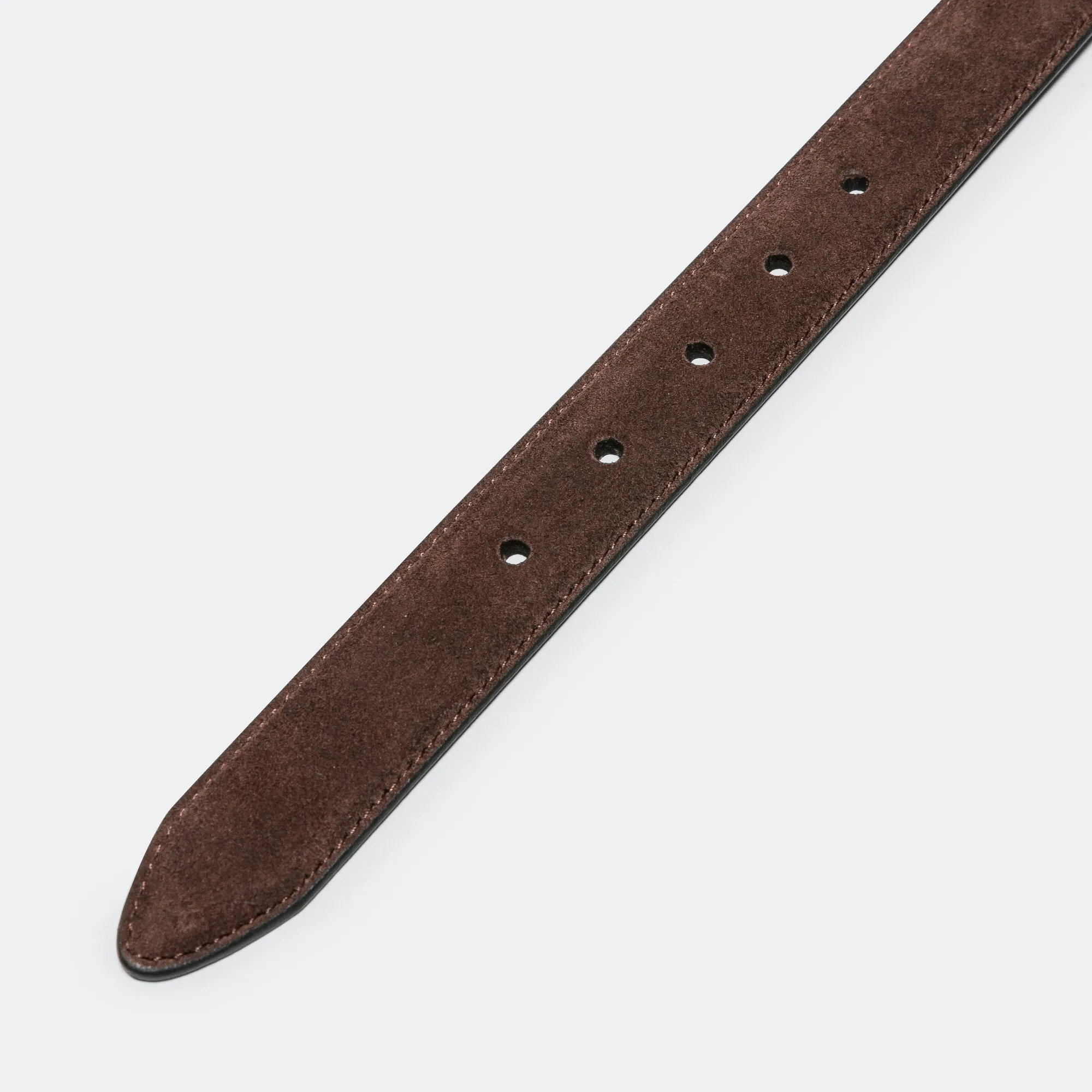 Suede Belt - Dark Brown