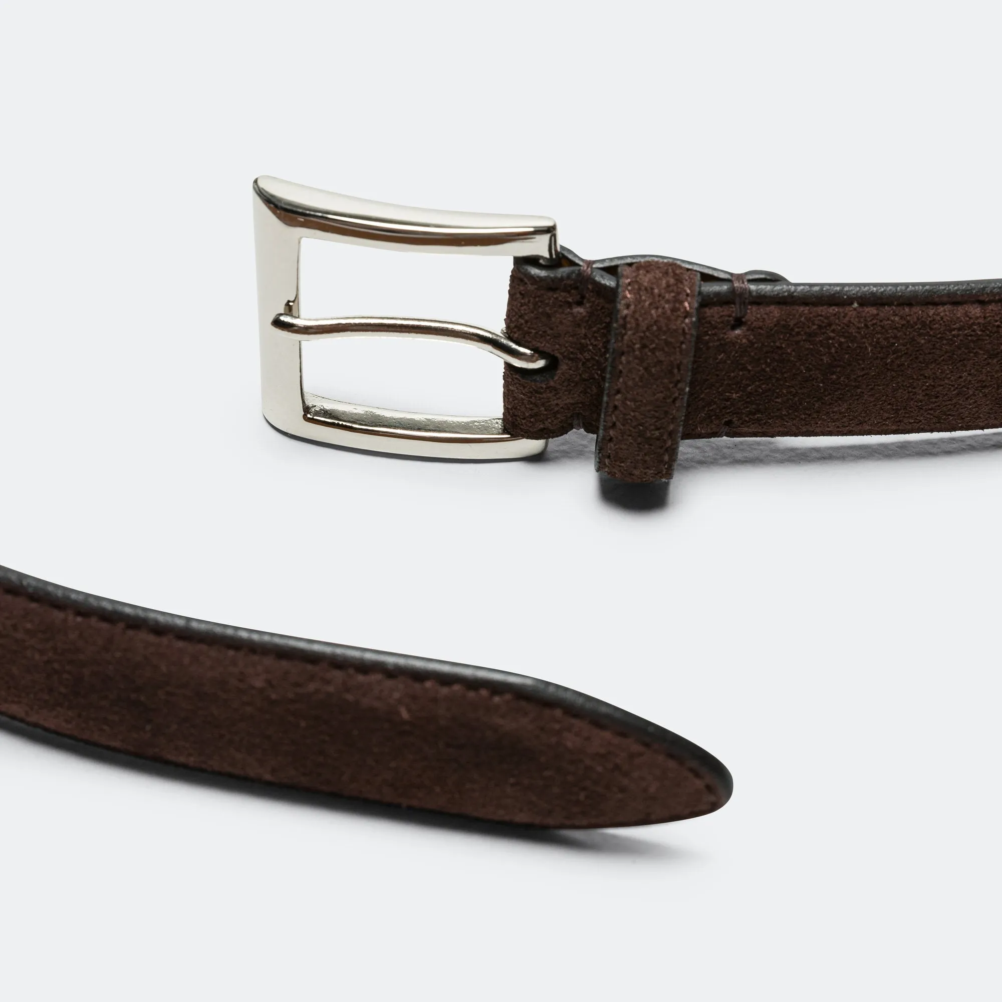 Suede Belt - Dark Brown