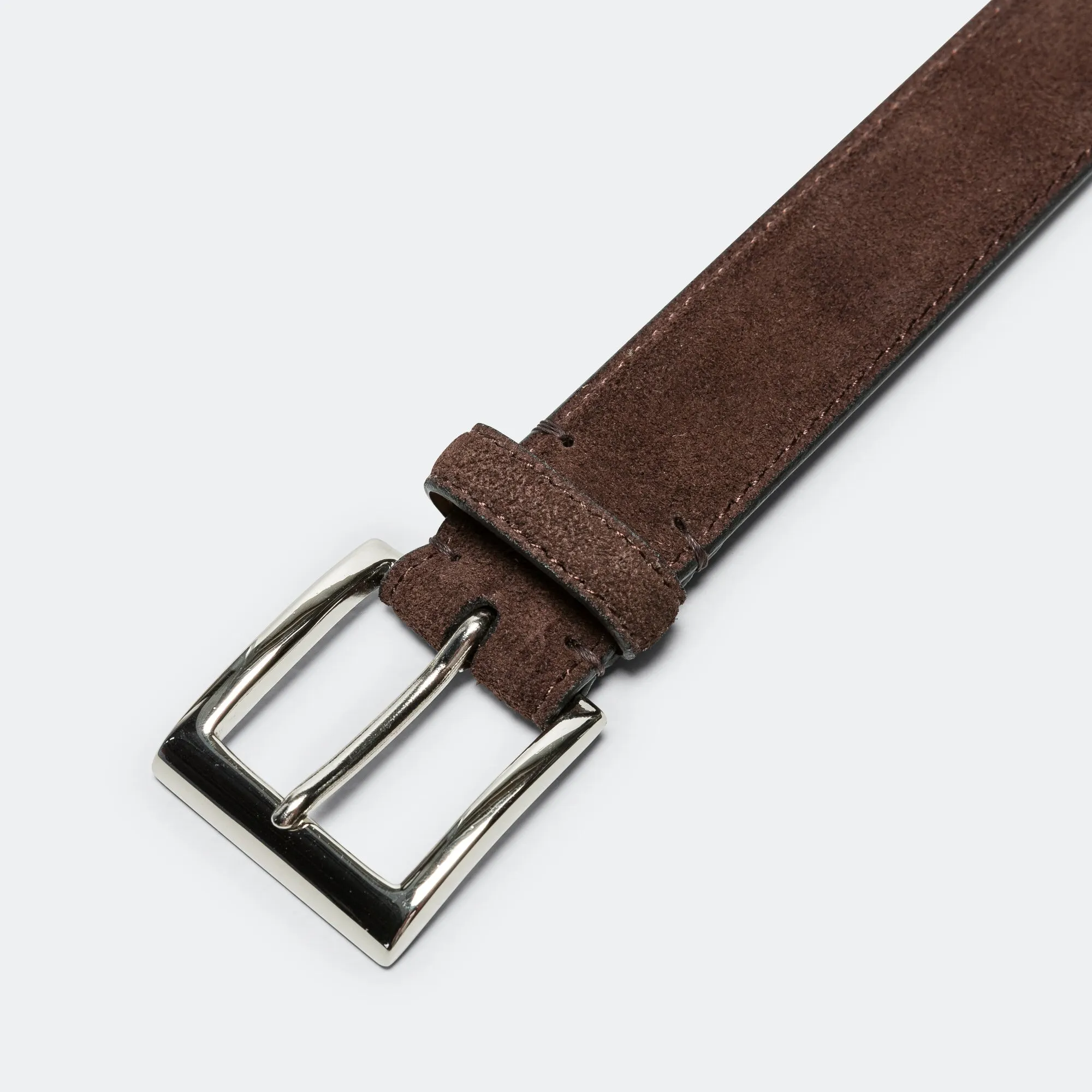 Suede Belt - Dark Brown