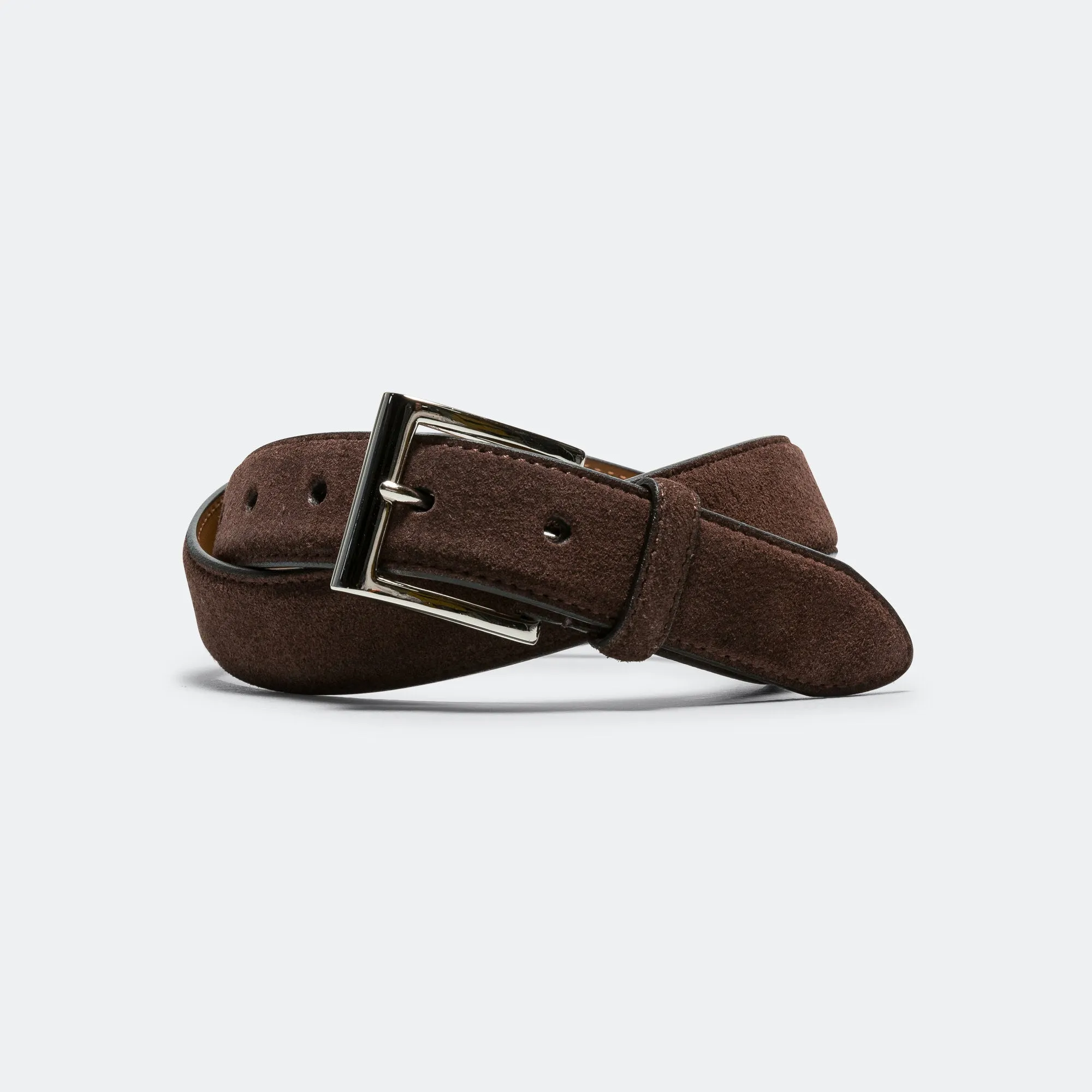 Suede Belt - Dark Brown