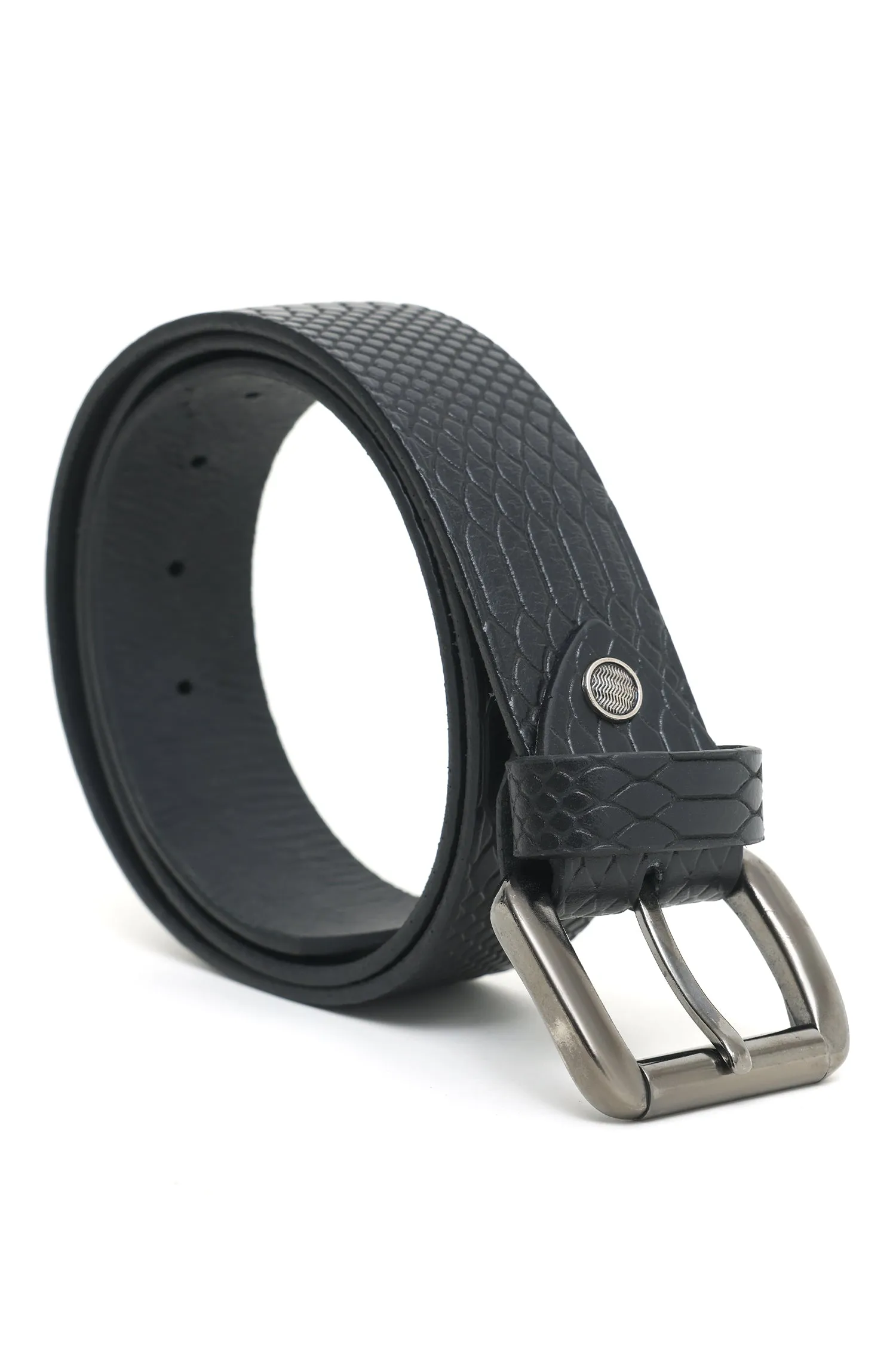 TEXTURED BELT-BLACK