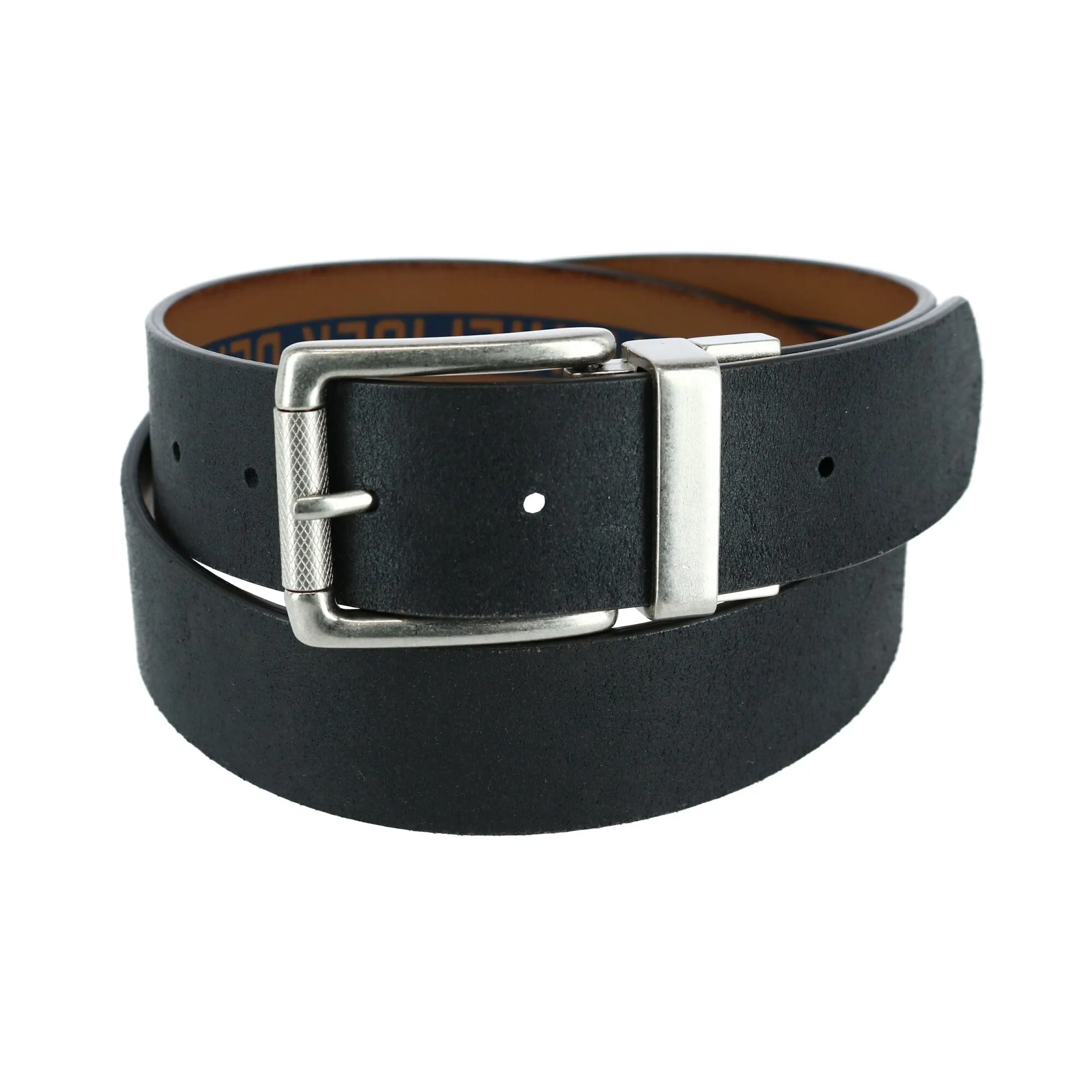 Tommy Hilfiger Men's Reversible Leather Belt Denim Logo