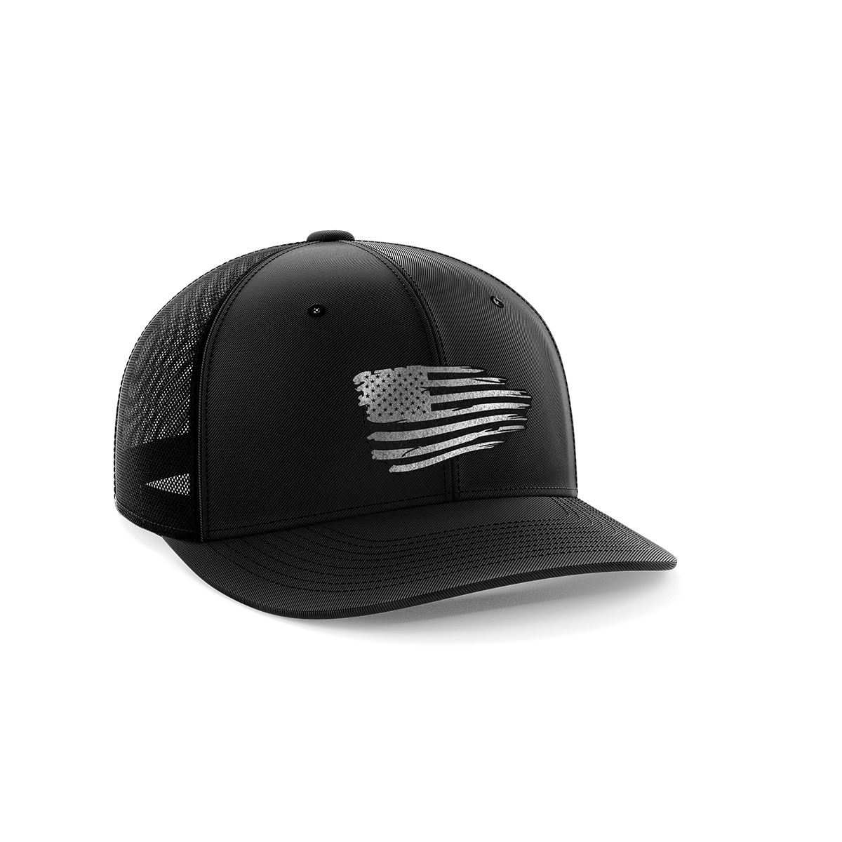 Torn Flag Black Patch Hat