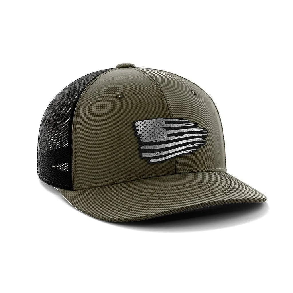 Torn Flag Black Patch Hat