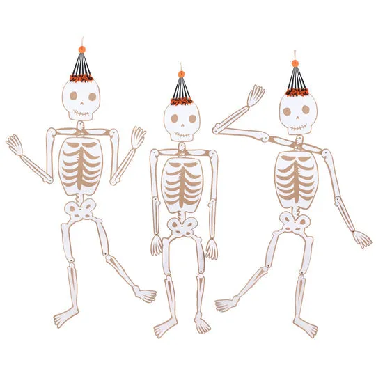 Vintage Halloween Jointed Skeletons